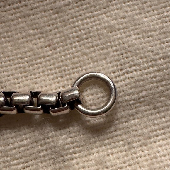 Clocks and Colours Rounded Box Chain Sterling Silver 55cm - Picture 5 of 5